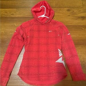 Nike Red Checkered Hoodie